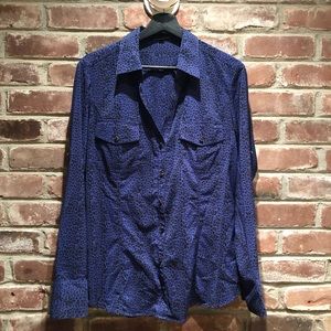 Express Button Up Collared Blouse
